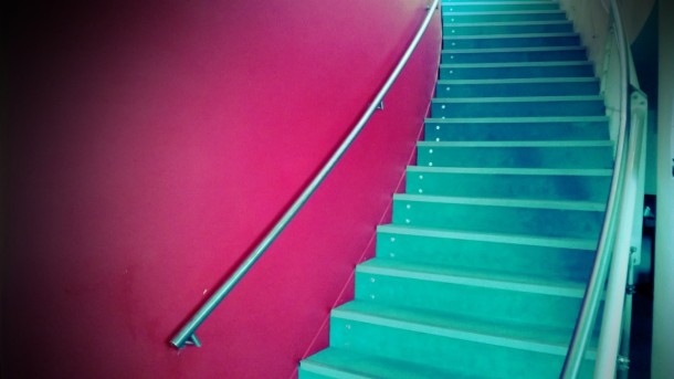 red library stair